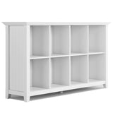 Acadian - Handcrafted Cube Storage White 57"W x 15.75"D x 33"H by Simpli-Home | Bel Furniture