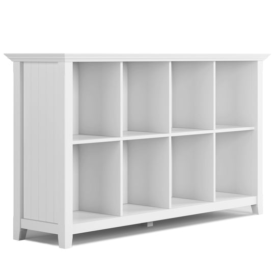 Acadian - Handcrafted Cube Storage White 57"W x 15.75"D x 33"H by Simpli-Home | Bel Furniture