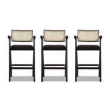 Milan - Modern Webbing Back Stool With Arms (Set of 3) by Jennifer Taylor Home | Bel Furniture