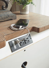 Realyn - White / Brown / Beige - Three Drawer Night Stand by Signature Design by Ashley® | Bel Furniture