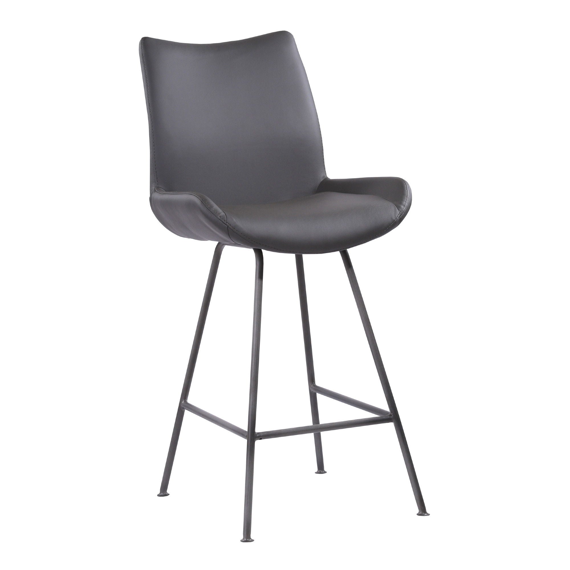 Iron Counter Height Bar Chair - Gray