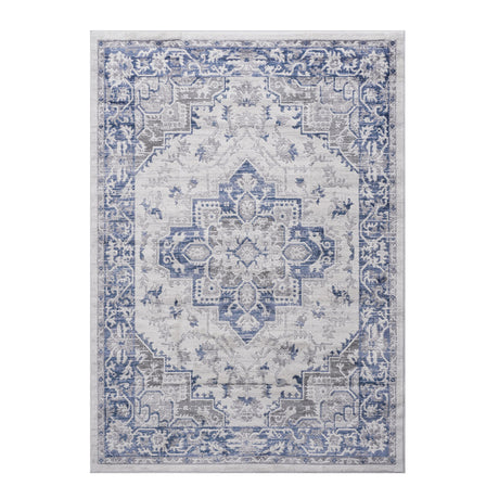 Marfi - 6' X 9' Oriental Area Rug - Blue / Gray