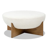 Bali - Round Upholstered Ottoman by Jennifer Taylor Home | Bel Furniture