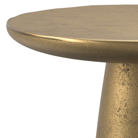 Dominique - Cast Aluminum Side Table - Brown by Simpli-Home | Bel Furniture