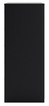 Finch - Black - Five Drawer Chest - 46" Height by Signature Design by Ashley® | Bel Furniture