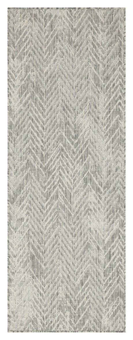 Sunshine - 2'7" X 7'3" Indoor / Outdoor, Area Rug Polypropylene Gray by Icona Home Decor | Bel Furniture