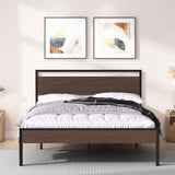 Ceres - Metal Bed With Wood Headboard & Footboard