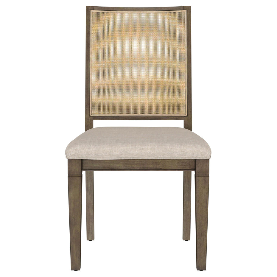 Matisse - Woven Rattan Back Dining Side Chair Brown (Set of 2) - Light Brown