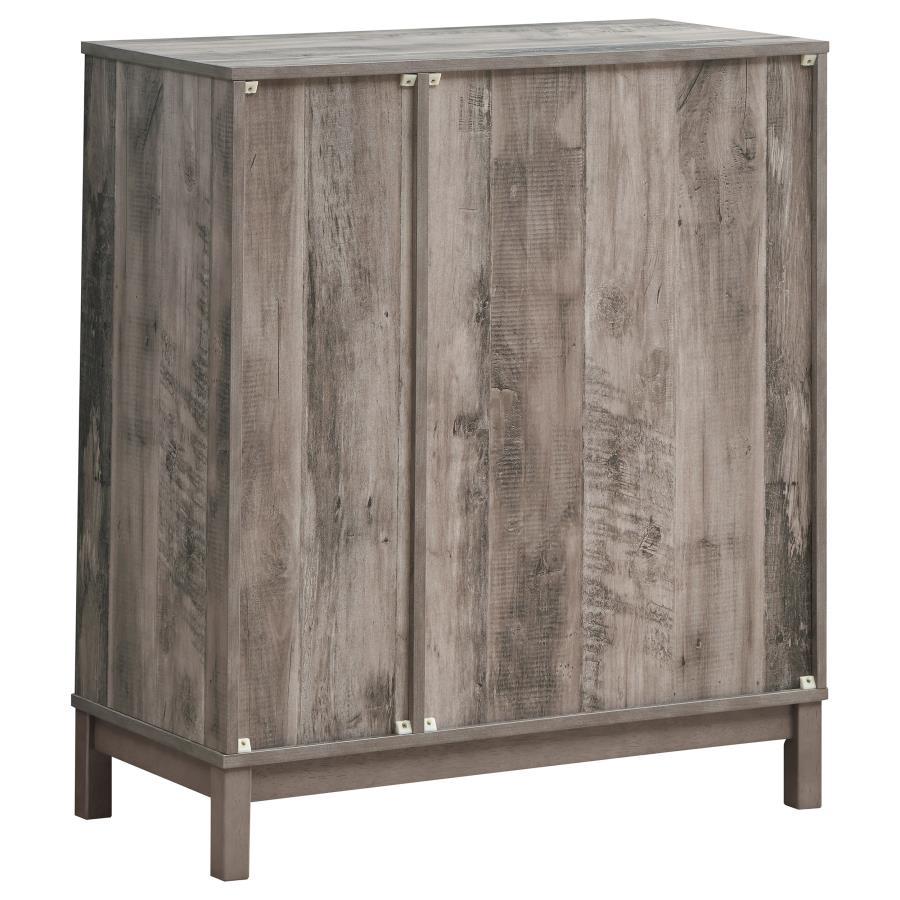 Cheyenne - 2 Door Home Bar Wine Cabinet - Weathered Acacia by CoasterEveryday | Bel Furniture