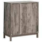 Cheyenne - 2 Door Home Bar Wine Cabinet - Weathered Acacia by CoasterEveryday | Bel Furniture
