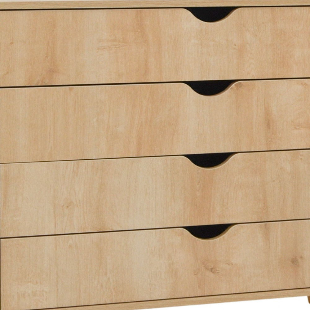 Solid Wood Four Drawer Dresser - Natural