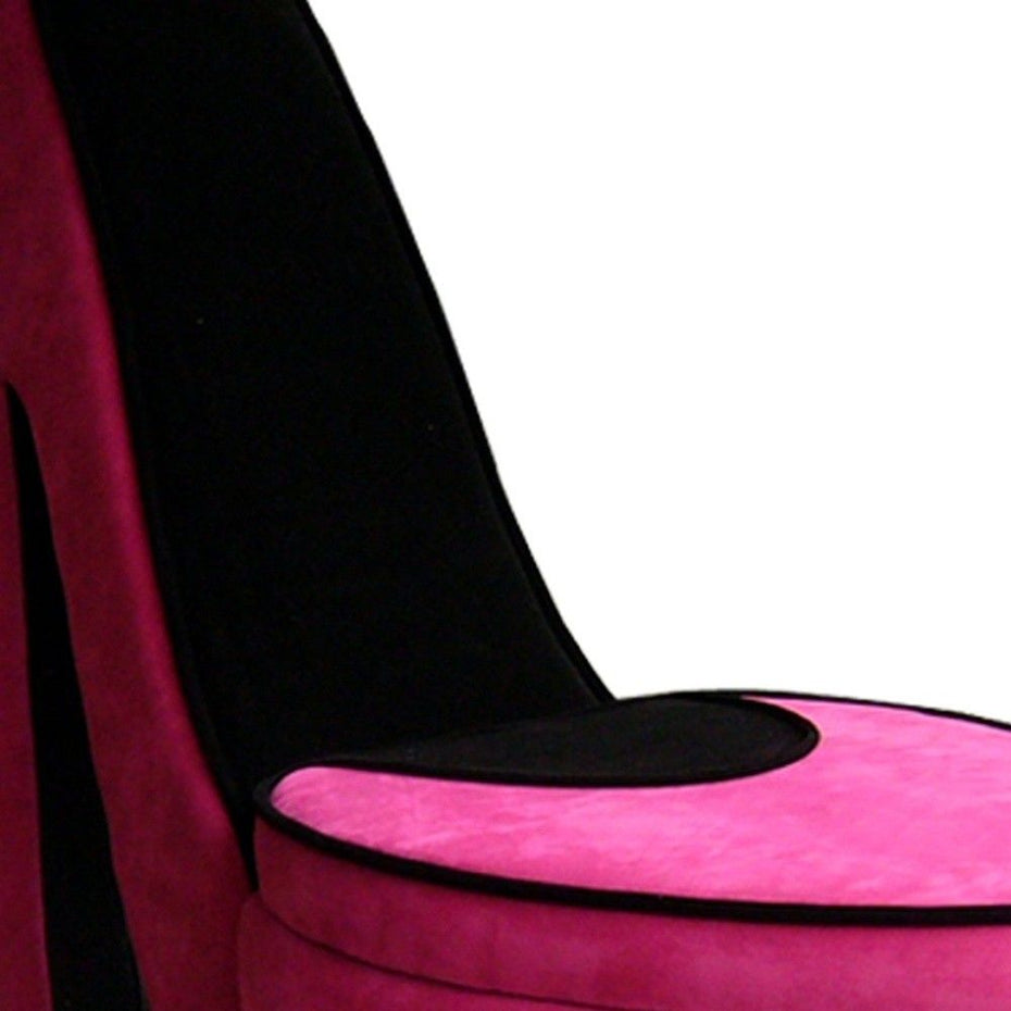 Faux Suede Side Chair - Pink