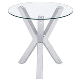Kenzie - Round Tempered Glass Top Table by Coaster Fine Furniture | Bel Furniture