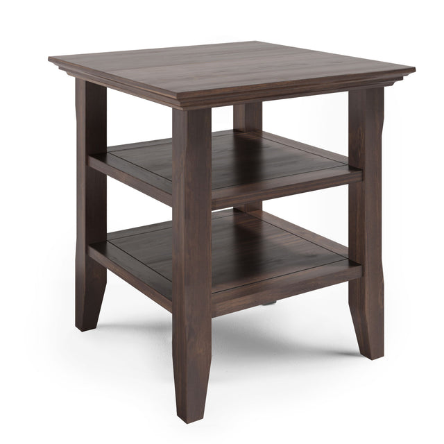 Acadian - End Table - Warm Walnut Brown by Simpli-Home | Bel Furniture