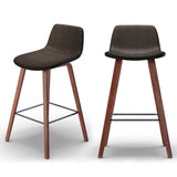 Addy - Counter Stool (Set of 2) - Distressed Brown by Simpli-Home | Bel Furniture