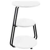 Hilly - 3-Tier Round Accent Side Table - White And Black by Coaster Fine Furniture | Bel Furniture