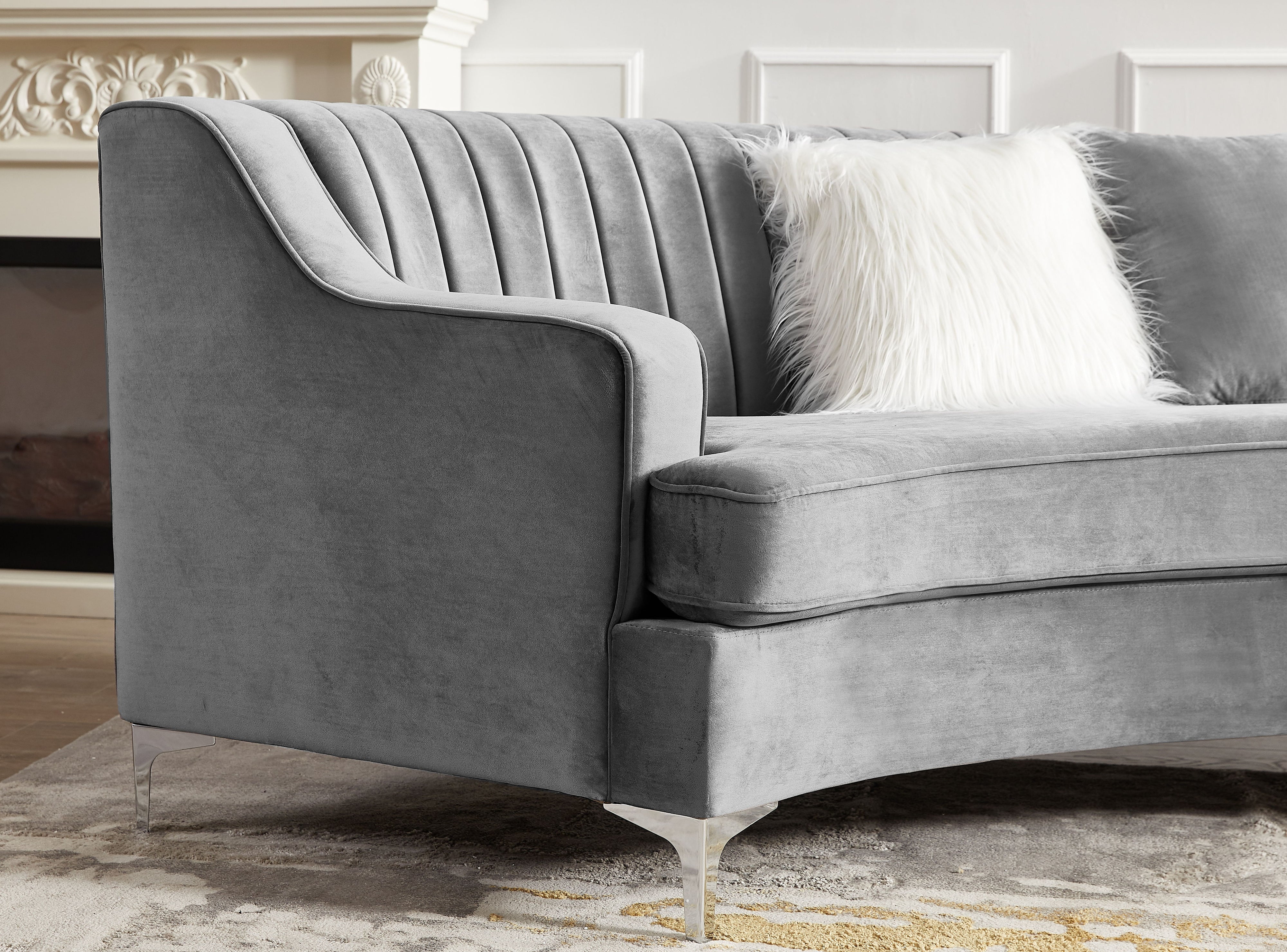 Velvet Curved Sofa