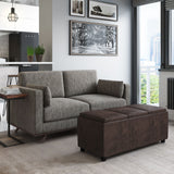 Avalon - Storage Ottoman - Distressed Brown by Simpli-Home | Bel Furniture