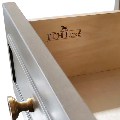 Dauphin - Handpainted Entryway Storage Cabinet - Gray Cashmere by Jennifer Taylor Home | Bel Furniture