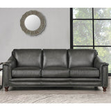 Belfast - Top Grain Leather Sofa Couch Dark Gray by Hydeline Furniture | Bel Furniture