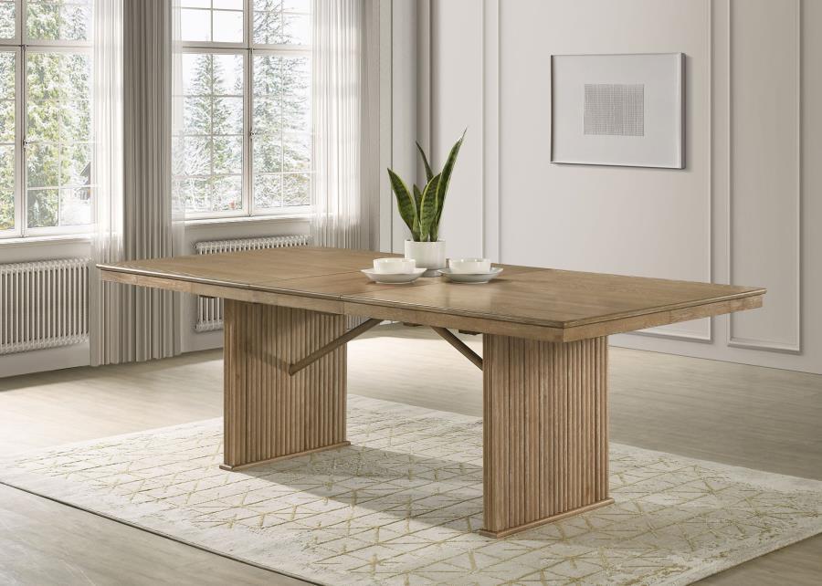 Adina - Extension Dining Table - Distressed Light Brown by Coaster Fine Furniture | Bel Furniture