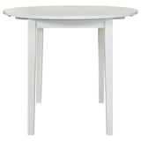 Bucknell - 3 Piece Round Drop Leaf Dining Table Set - White