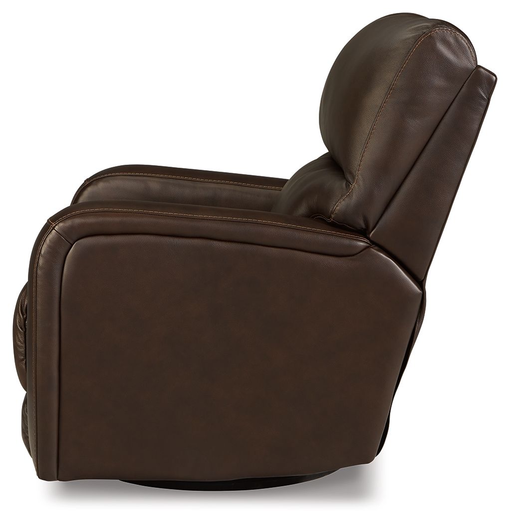 Emberla - Coffee - Swivel Glider Recliner by Signature Design by Ashley® | Bel Furniture