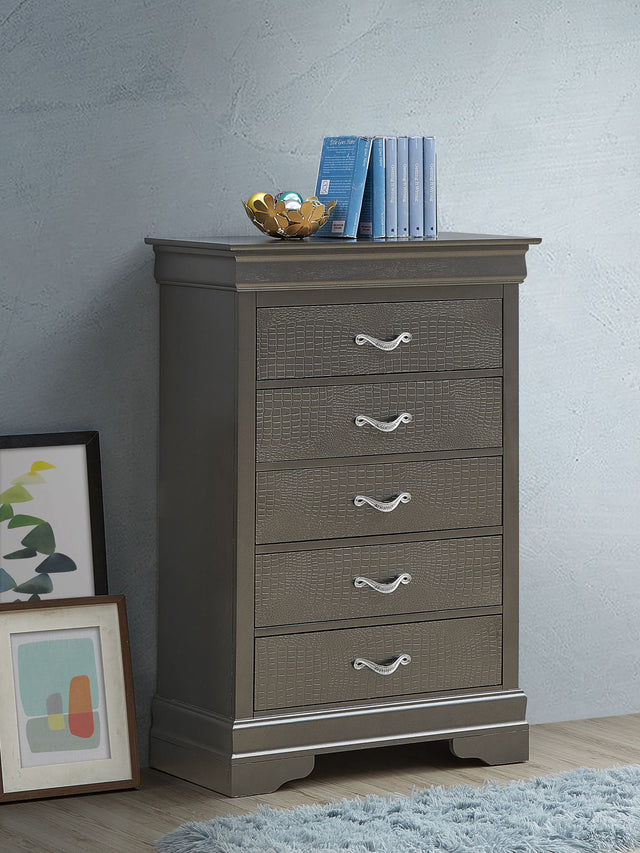 Sleek Transitional Chest - Metal Black by Glory Furniture | Bel Furniture