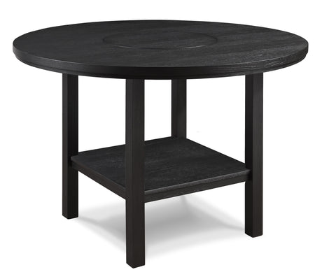 Guthrie - Counter Height Round Table With Lazysusan - Charcoal by Crown Mark | Bel Furniture