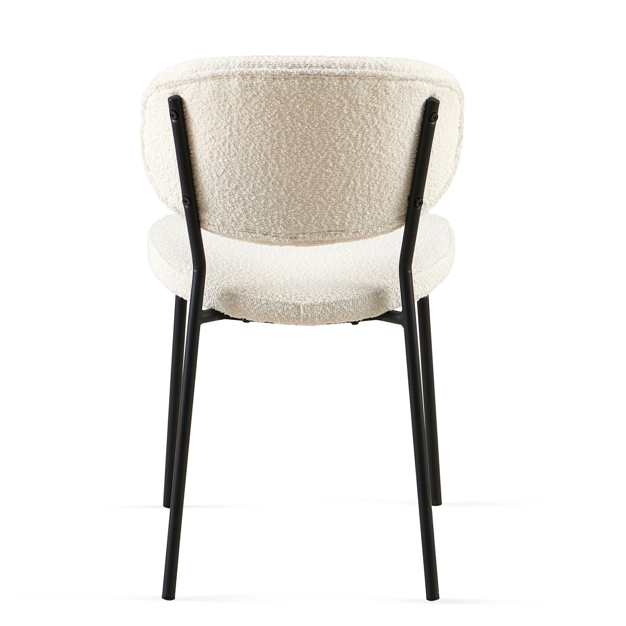 Boucle Dining Chairs, Dining Chairs With Metal Legs For Dining Room, Kitchen, Living Room