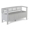 Adams - Entryway Storage Bench Handcrafted White by Simpli-Home | Bel Furniture