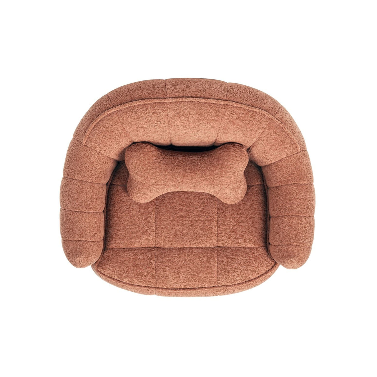 Louie - Dog Sofa Bed With Bone Pillow - Orange