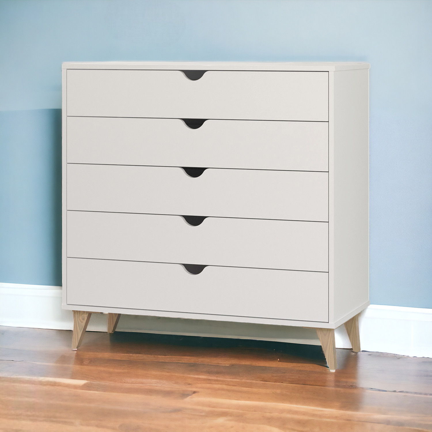 Dresser 5 Drawer - White