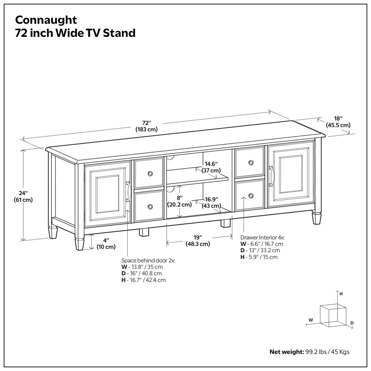 Connaught - Wide TV Stand