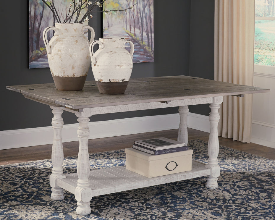 Havalance - Gray / White - Flip Top Sofa Table