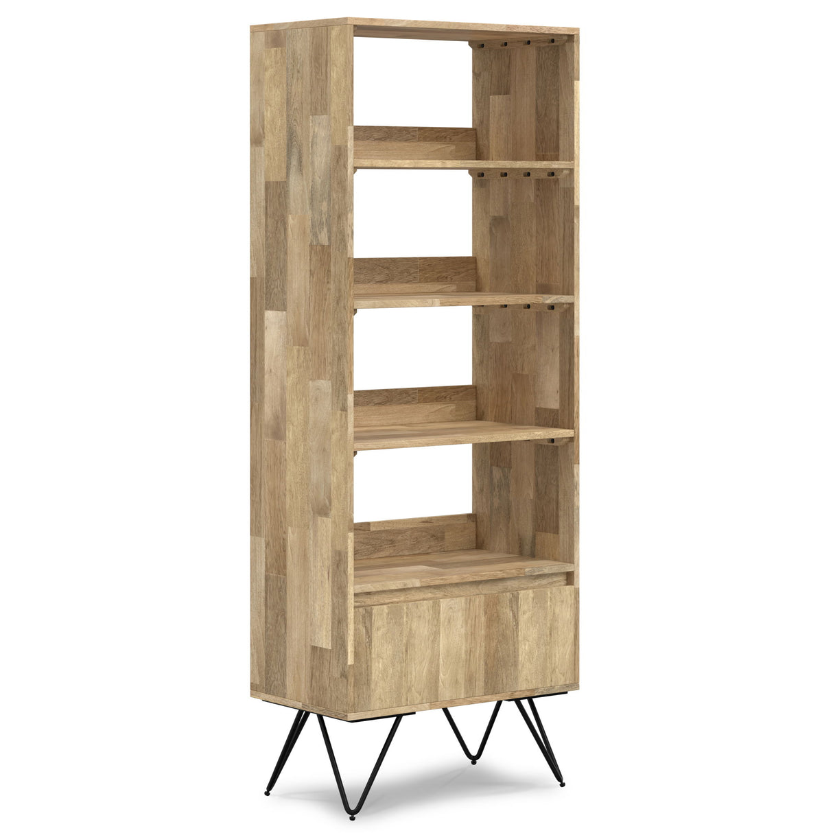 Hunter - Tall Bookcase - Natural by Simpli-Home | Bel Furniture