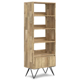 Hunter - Tall Bookcase - Natural by Simpli-Home | Bel Furniture