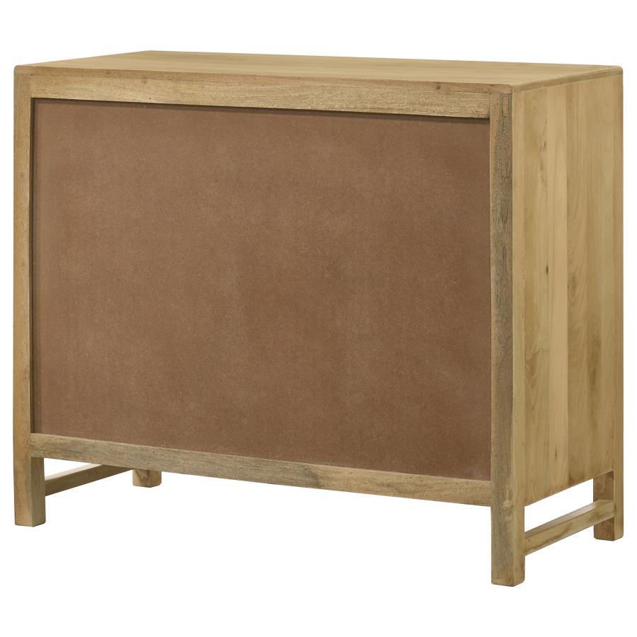 Zamora - Wood Accent Cabinet With Woven Cane