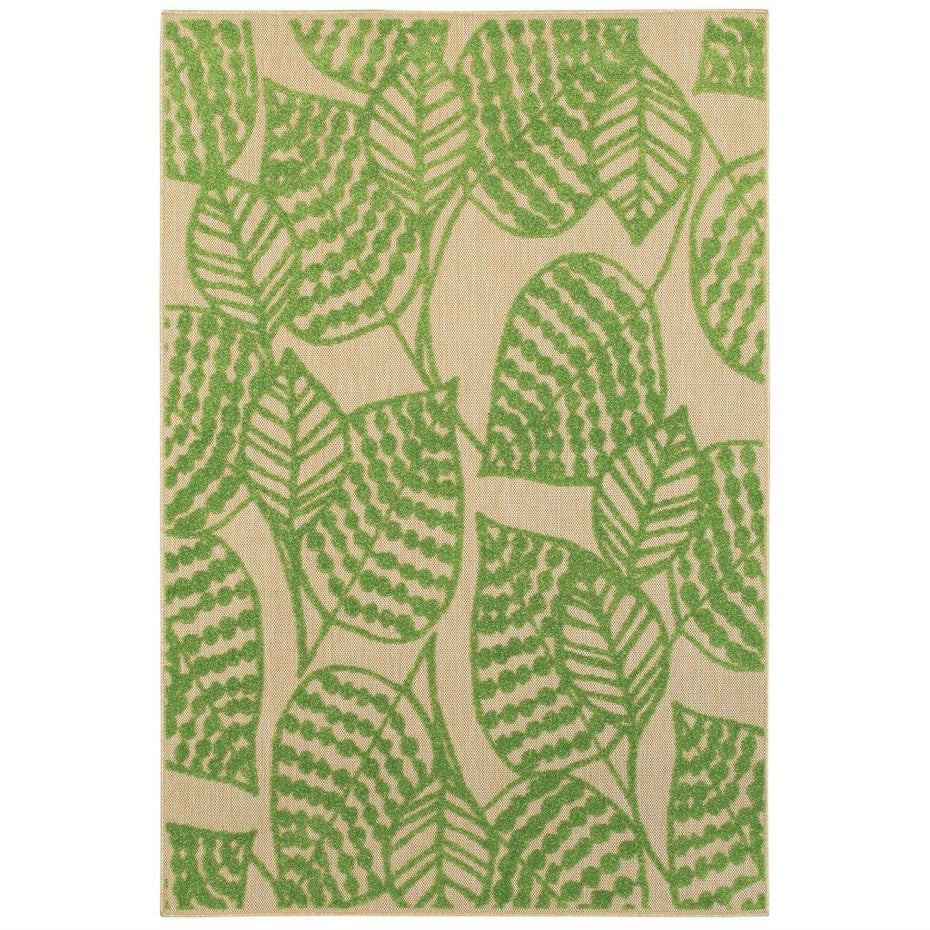 Floral Indoor / Outdoor Area Rug - Green