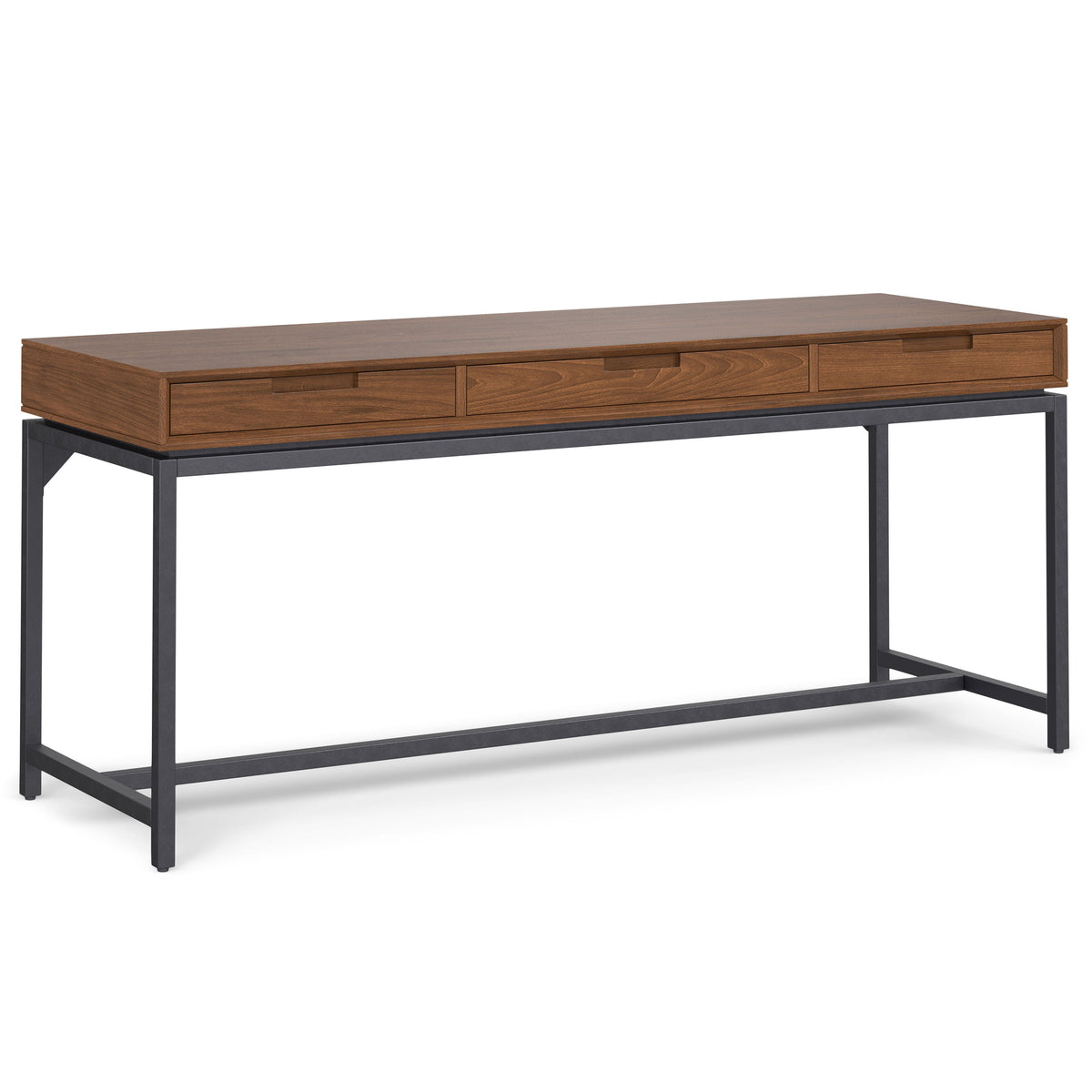 Banting - Mid Century Handcrafted Wide Desk Dark Brown by Simpli-Home | Bel Furniture