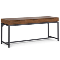 Banting - Mid Century Handcrafted Wide Desk Dark Brown by Simpli-Home | Bel Furniture