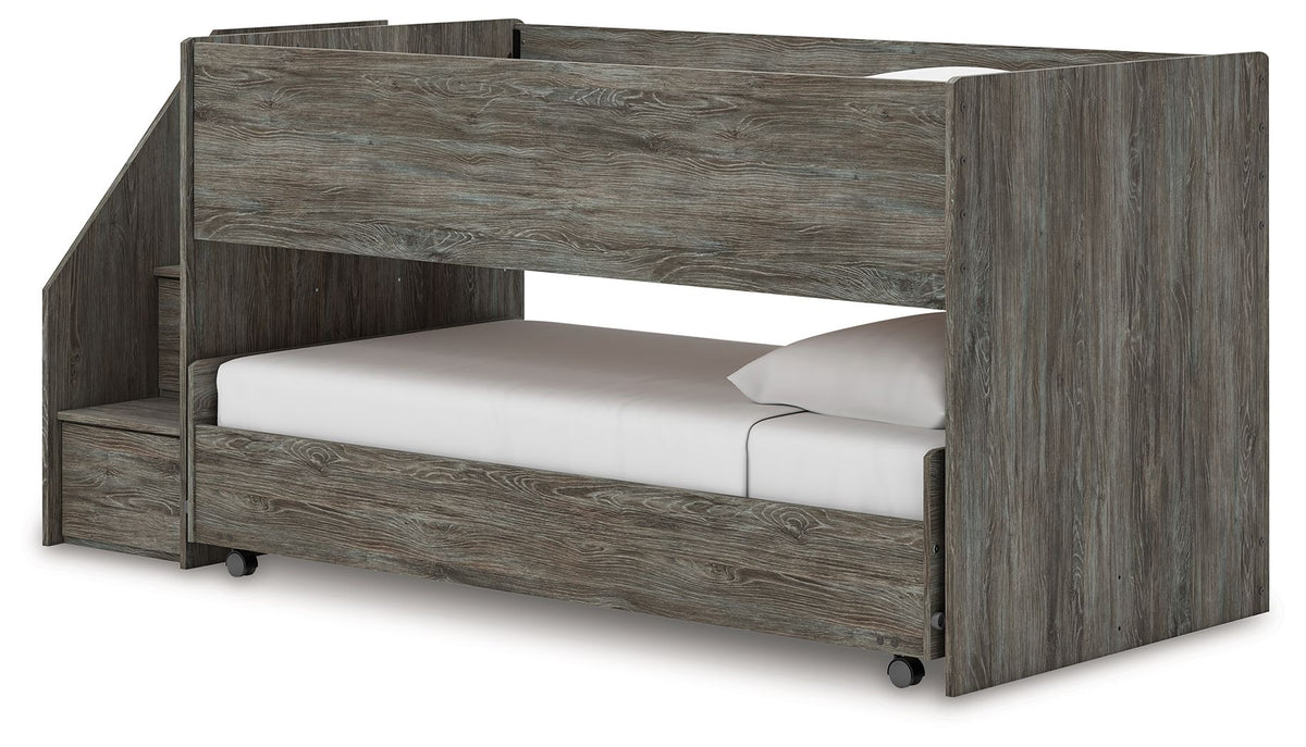 Frandern - Gray - Twin Over Twin Loft Bed by Signature Design by Ashley® | Bel Furniture