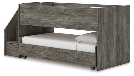 Frandern - Gray - Twin Over Twin Loft Bed by Signature Design by Ashley® | Bel Furniture