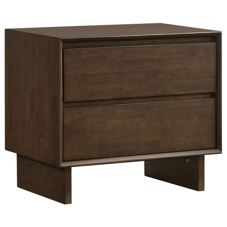 Glenwood - 2-Drawer Nightstand Bedside Table - Warm Brown by Coaster Fine Furniture | Bel Furniture