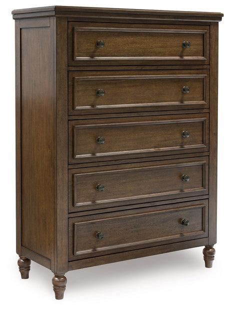 Sturlayne - Brown - Five Drawer Chest by Benchcraft® | Bel Furniture