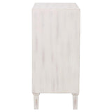 Clarkia - Accent Cabinet With Floral Carved Door - White