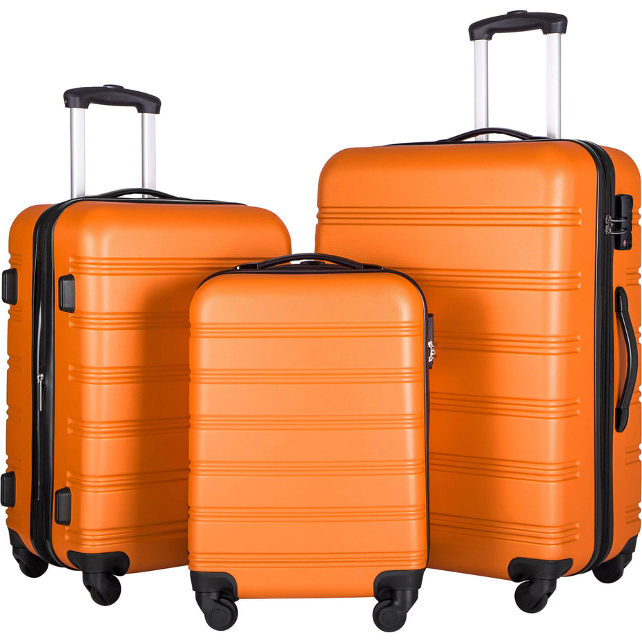 3 Piece Luggage Set Hardside Spinner Suitcase With Tsa Lock 20" 24" 28" Available