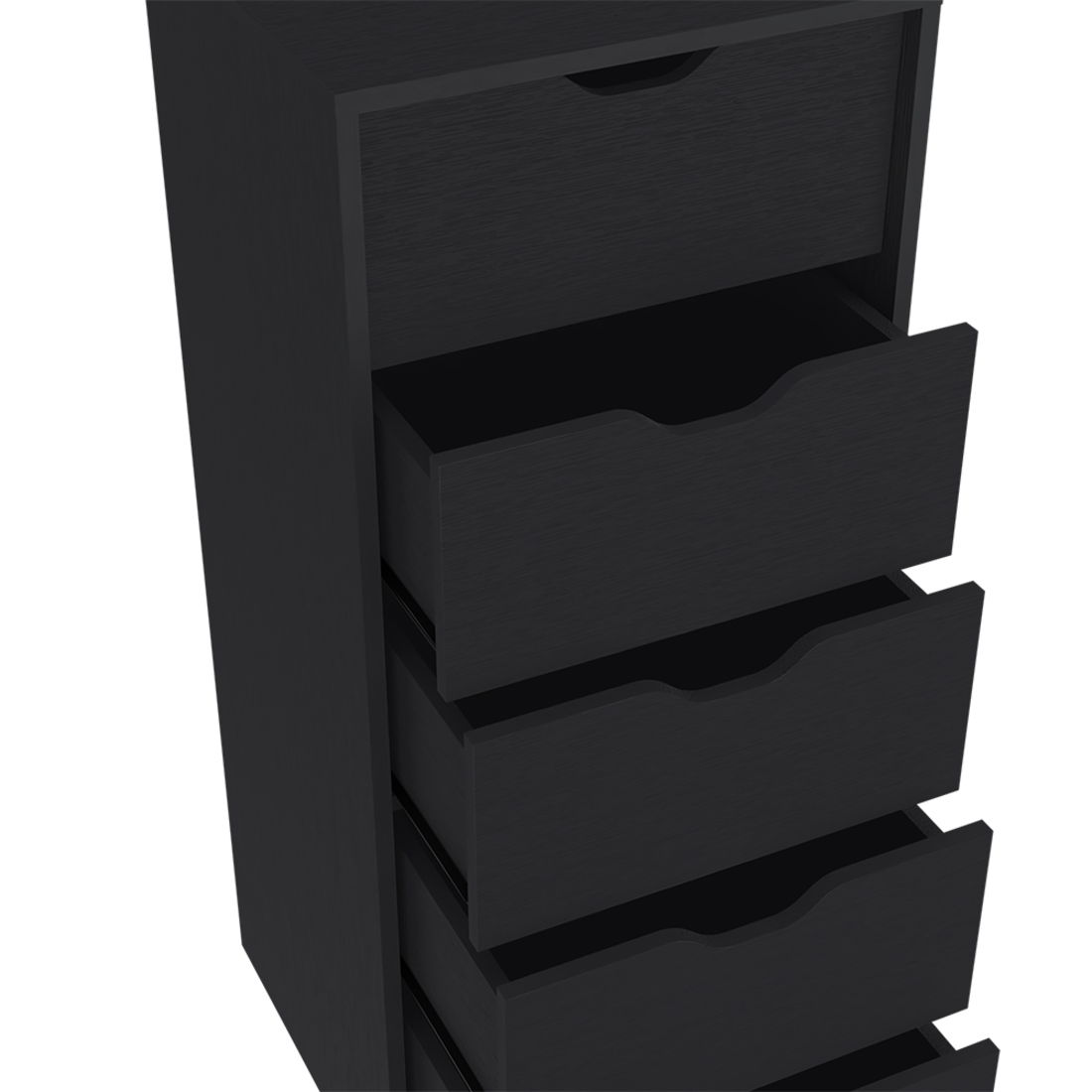 5 Drawer Standard Chest - Black