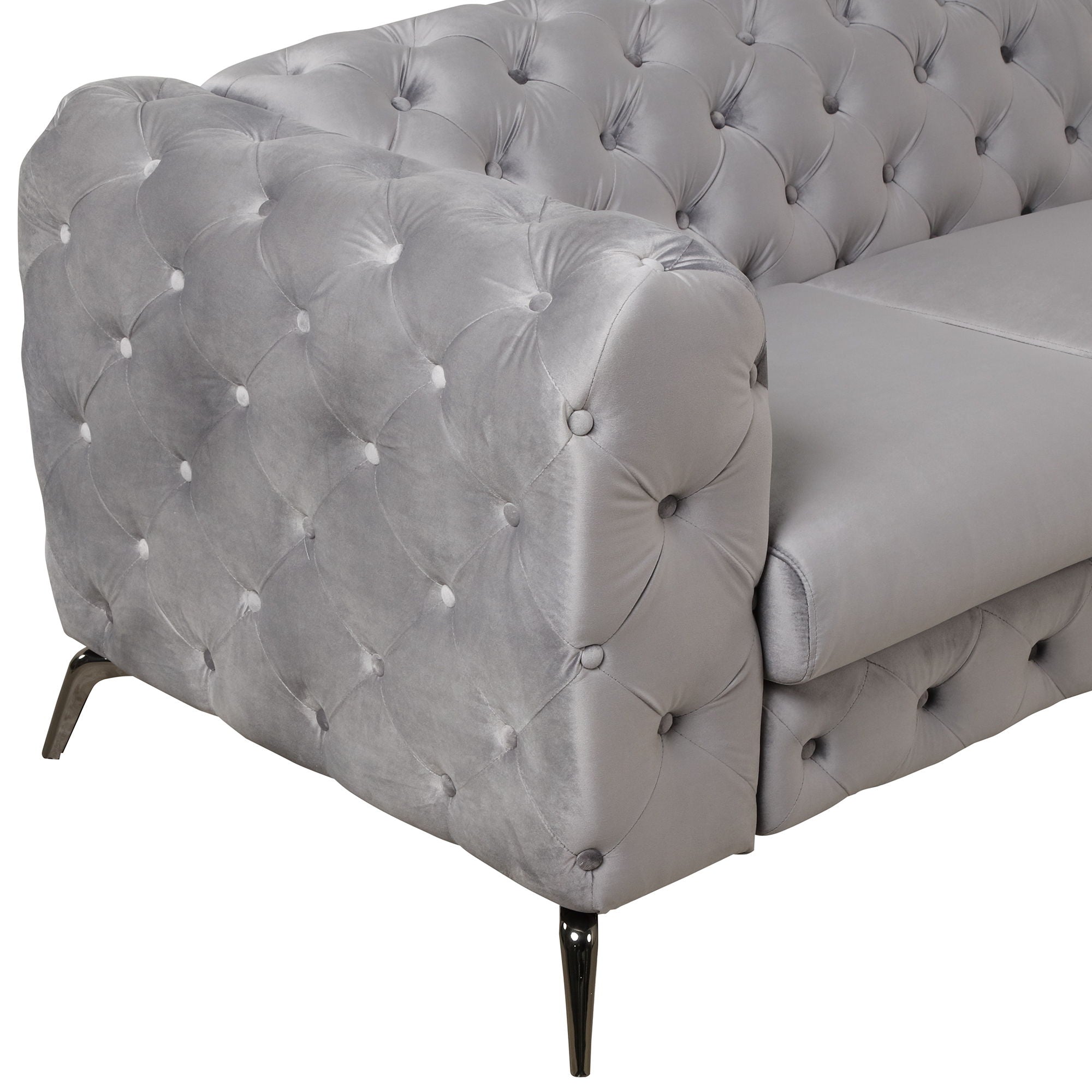 Velvet Upholstered Loveseat Sofa, Modern Loveseat Sofa With Button Tufted Back, 2 Person Loveseat Sofa Couch For Living Room, Bedroom, Or Small Space