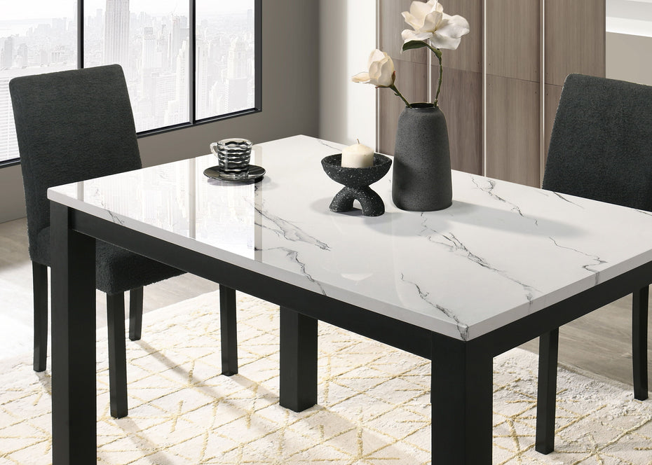 Resia - Dining Table - White / Black